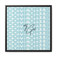 My God Comforts – Framed Canvas Wall Art (Multi-Colour)