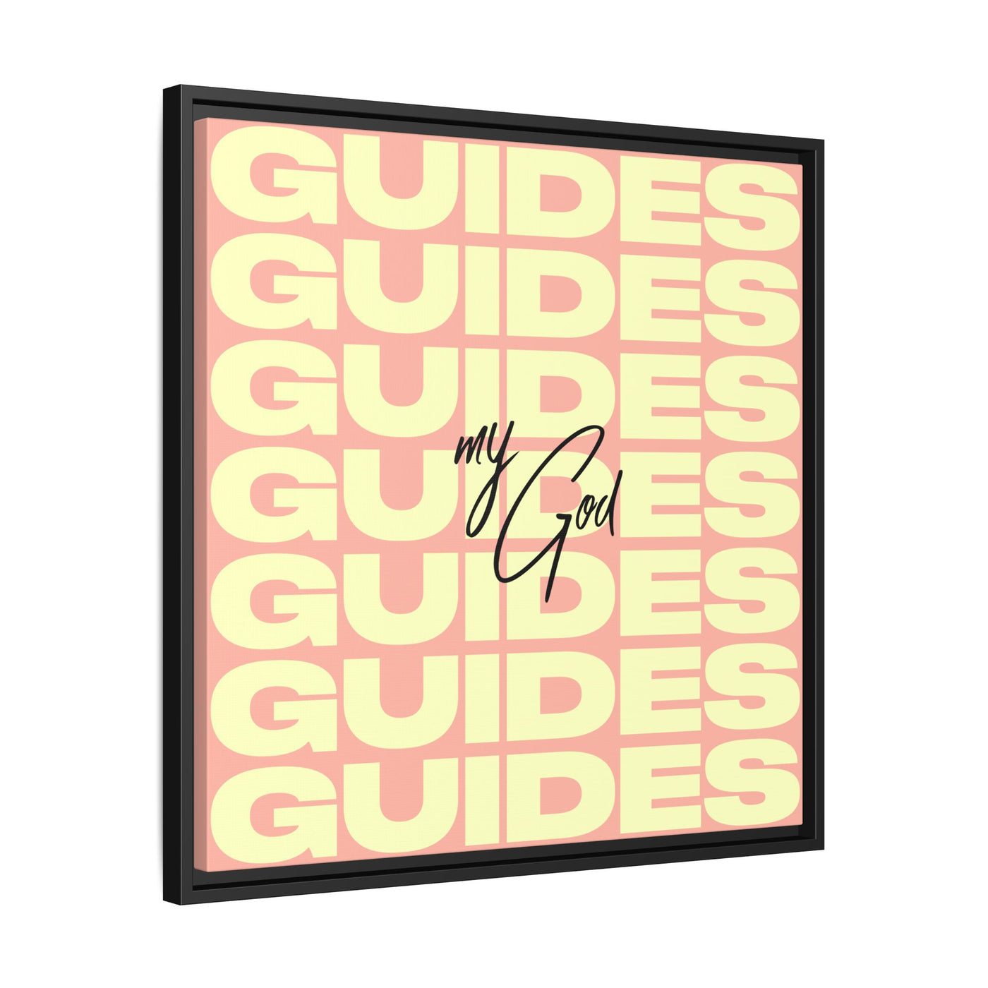 My God Guides – Framed Canvas Wall Art (Multi-Colour)