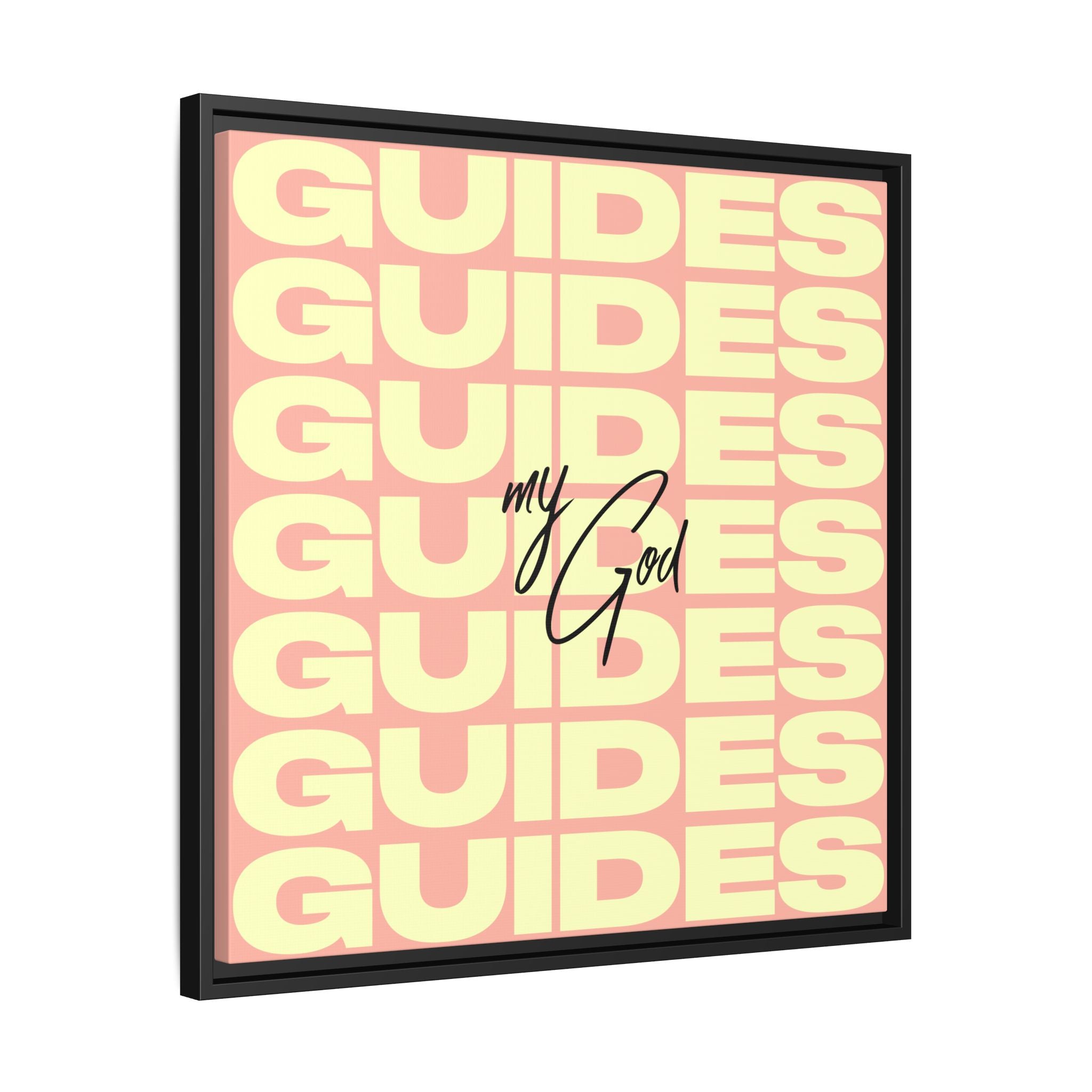 My God Guides – Framed Canvas Wall Art (Multi-Colour)
