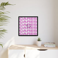 My God Cares – Framed Canvas Wall Art (Multi-Colour)