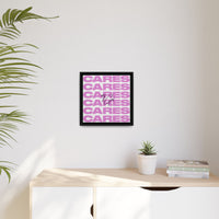 My God Cares – Framed Canvas Wall Art (Multi-Colour)
