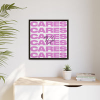 My God Cares – Framed Canvas Wall Art (Multi-Colour)