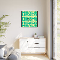 My God Heals – Framed Canvas Wall Art (Multi-Colour)