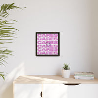 My God Cares – Framed Canvas Wall Art (Multi-Colour)
