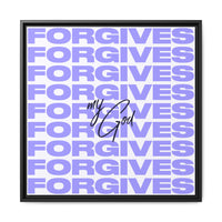 My God Forgives – Framed Canvas Wall Art (Multi-Colour)