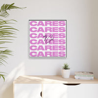 My God Cares – Framed Canvas Wall Art (Multi-Colour)