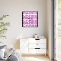 My God Cares – Framed Canvas Wall Art (Multi-Colour)