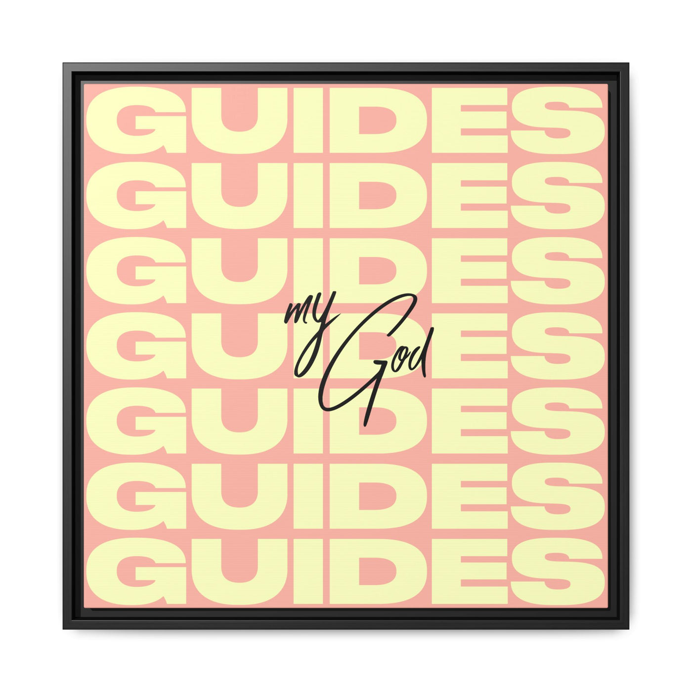My God Guides – Framed Canvas Wall Art (Multi-Colour)