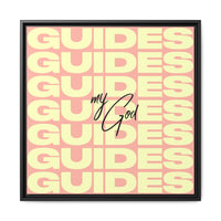 My God Guides – Framed Canvas Wall Art (Multi-Colour)