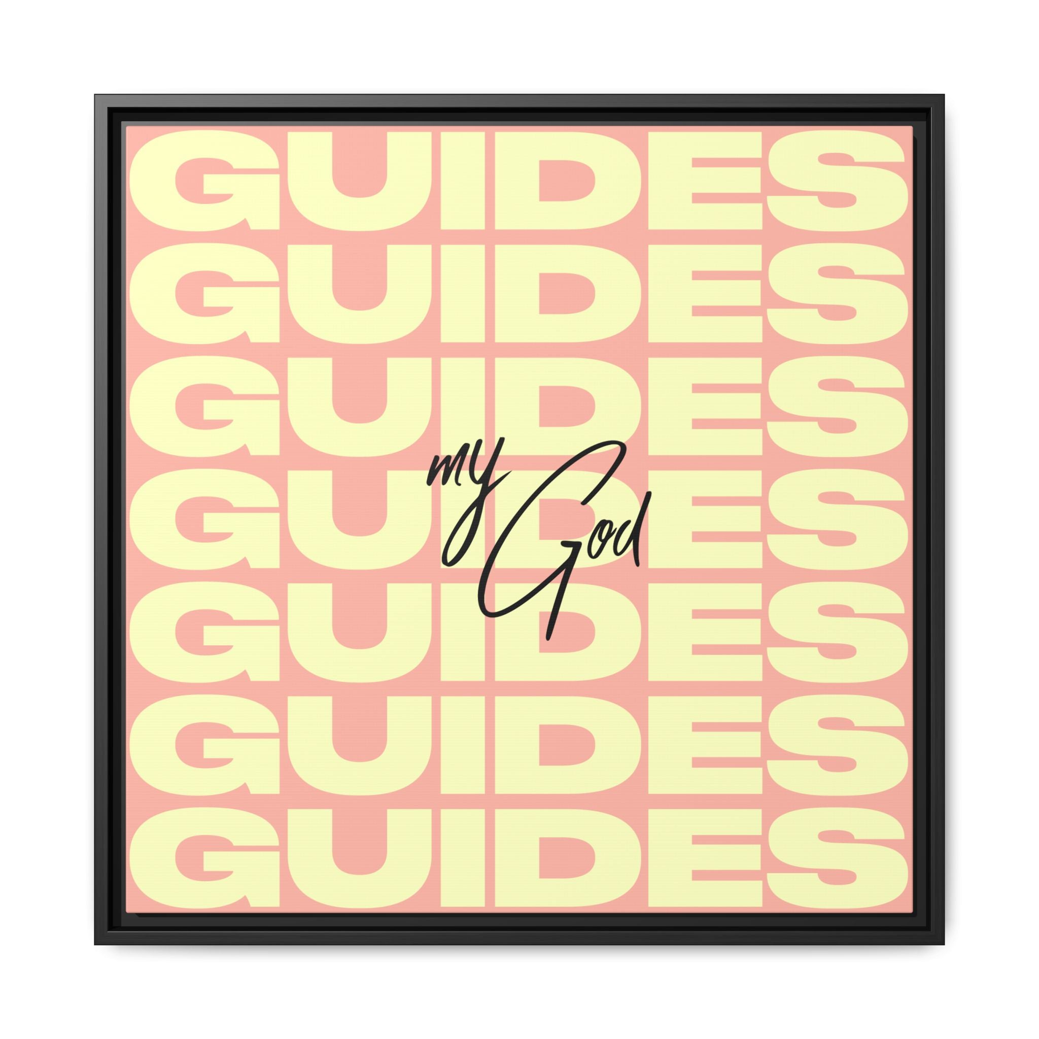 My God Guides – Framed Canvas Wall Art (Multi-Colour)