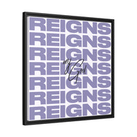 My God Reigns – Framed Canvas Wall Art (Multi-Colour)