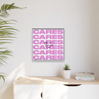 My God Cares – Framed Canvas Wall Art (Multi-Colour)