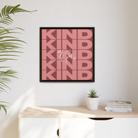 My God Is Kind – Framed Canvas Wall Art (Multi-Colour)