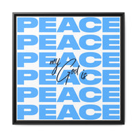 My God Is Peace – Framed Canvas Wall Art (Multi-Colour)